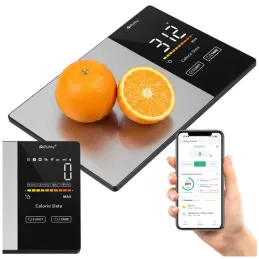 Kuhinjska digitalna vaga s aplikacijom FIT BODY / Crna