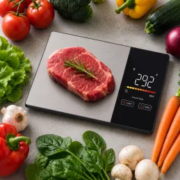 Kuhinjska digitalna vaga s aplikacijom FIT BODY / Crna