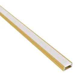 Aluminijska letvica ZARIA za LED osvjetljenje s mliječnim poklopcem / Zlatna