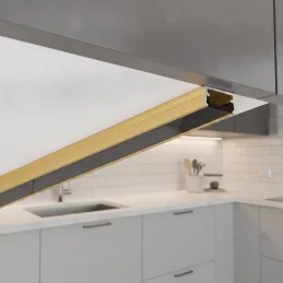 Aluminijska letvica ZARIA za LED osvjetljenje s crnim poklopcem / Zlatna