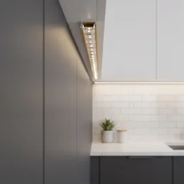 Aluminijska letvica ZARIA za LED osvjetljenje s prozirnim poklopcem / Zlatna