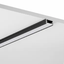 Aluminijska letvica ZARIA za LED rasvjetu s mliječnim pokrovom / Crna mat