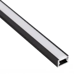 Aluminijska letvica ZARIA za LED rasvjetu s mliječnim pokrovom / Crna mat