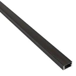 Aluminijska letvica ZARIA za LED osvjetljenje s crnim poklopcem / Crna mat