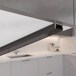Aluminijska letvica ZARIA za LED osvjetljenje s crnim poklopcem / Crna mat