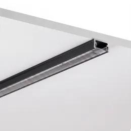 Aluminijska letvica ZARIA za LED rasvjetu s prozirnim pokrovom / Crna mat