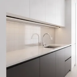 Aluminijska letvica ZARIA za LED rasvjetu s prozirnim pokrovom / Crna mat