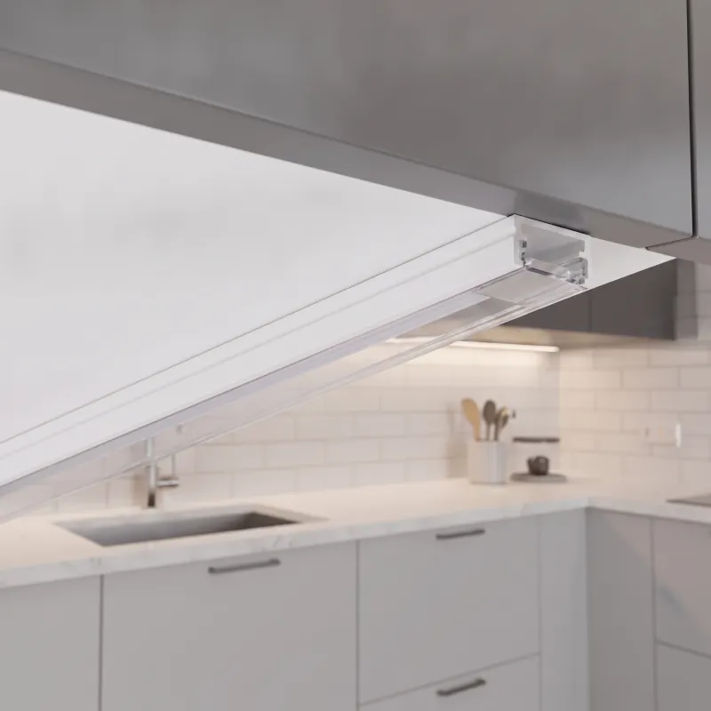 Aluminijska letvica ZARIA za LED osvjetljenje s prozirnim poklopcem / Bijela mat