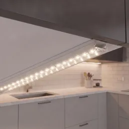 Aluminijska letvica ZARIA za LED osvjetljenje s prozirnim poklopcem / Bijela mat