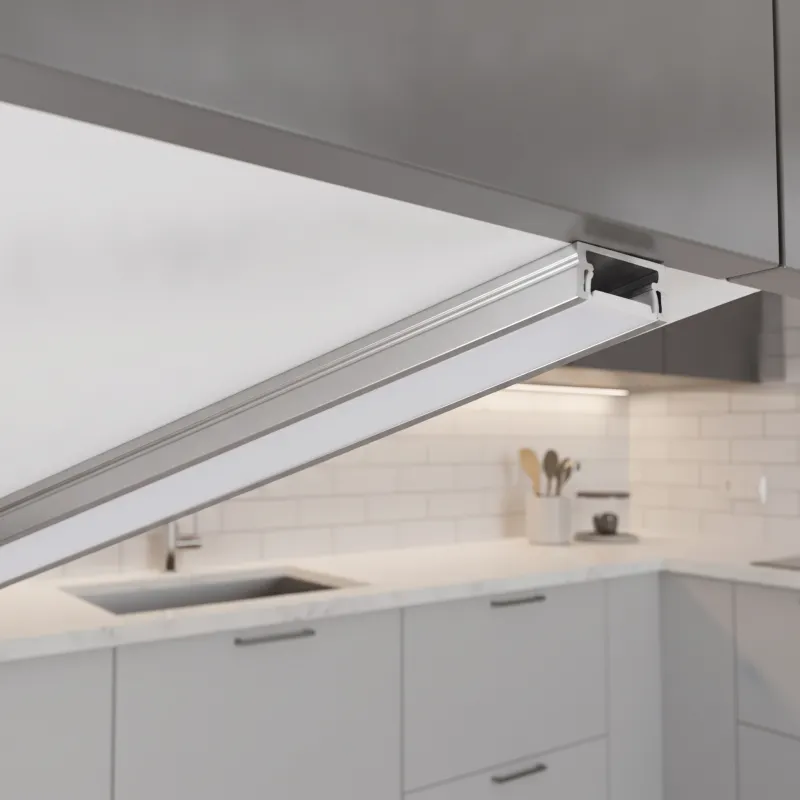 Aluminijska letvica ZARIA za LED osvjetljenje s mliječnim poklopcem / Aluminij
