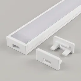Krajni dio za LED profil ZARIA - s rupom / Bijela mat