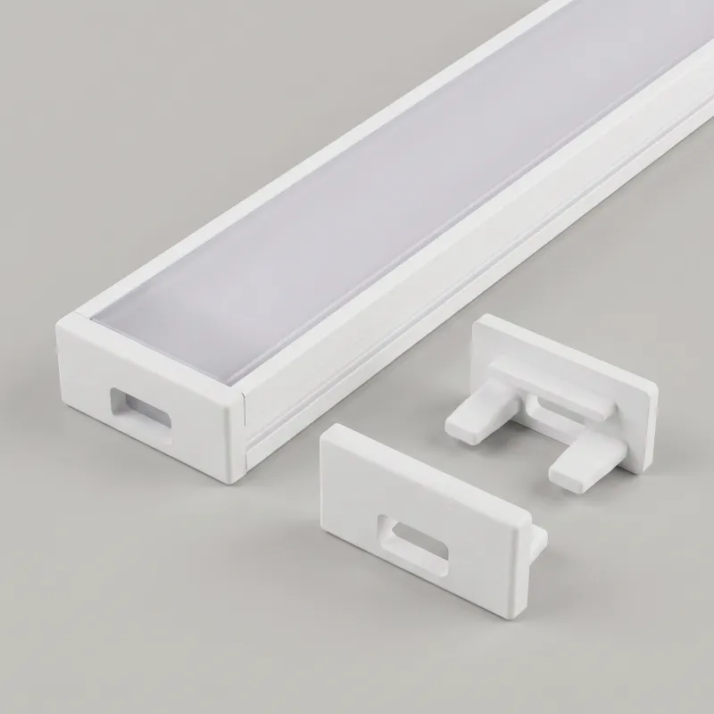 Krajni dio za LED profil ZARIA - s rupom / Bijela mat