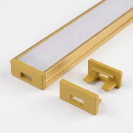 Krajni dio za LED profil ZARIA - s rupom / Zlatna