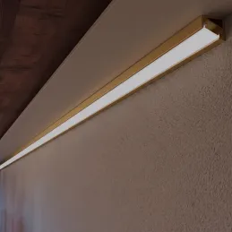 Kutna aluminijska letvica ZARIA za LED rasvjetu s mliječnim pokrovom / Zlatna
