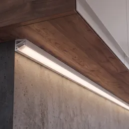 Kutna aluminijska letvica ZARIA za LED rasvjetu s mliječnim poklopcem / Bijela mat