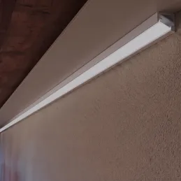 Kutna aluminijska letvica ZARIA za LED rasvjetu s mliječnim poklopcem / Bijela mat