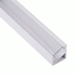 Kutna aluminijska letvica ZARIA za LED rasvjetu s prozirnim poklopcem / Bijela mat