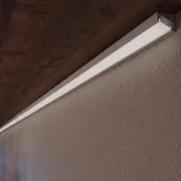Kutna aluminijska letvica ZARIA za LED rasvjetu s mliječnim poklopcem / Aluminij