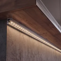 Kutna aluminijska letvica ZARIA za LED rasvjetu s prozirnim poklopcem / Aluminij