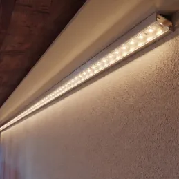 Kutna aluminijska letvica ZARIA za LED rasvjetu s prozirnim poklopcem / Aluminij