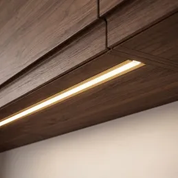 Zatvorna aluminijska letvica ZARIA za LED rasvjetu s mliječnim pokrovom / Zlatna