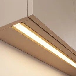 Zatvorna aluminijska letvica ZARIA za LED rasvjetu s mliječnim pokrovom / Zlatna