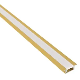 Zatvorna aluminijska letvica ZARIA za LED rasvjetu s mliječnim pokrovom / Zlatna