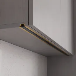Zatvorna aluminijska letvica ZARIA za LED rasvjetu s crnim poklopcem / Zlatna