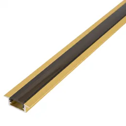 Zatvorna aluminijska letvica ZARIA za LED rasvjetu s crnim poklopcem / Zlatna