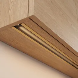 Zatvorna aluminijska letvica ZARIA za LED rasvjetu s crnim poklopcem / Zlatna