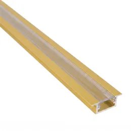 Zatvorena aluminijska letvica ZARIA za LED rasvjetu s prozirnim pokrovom / Zlatna