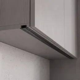 Zatvorna aluminijska letvica ZARIA za LED rasvjetu s crnim poklopcem / Crna mat završna obrada