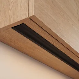 Zatvorna aluminijska letvica ZARIA za LED rasvjetu s crnim poklopcem / Crna mat završna obrada