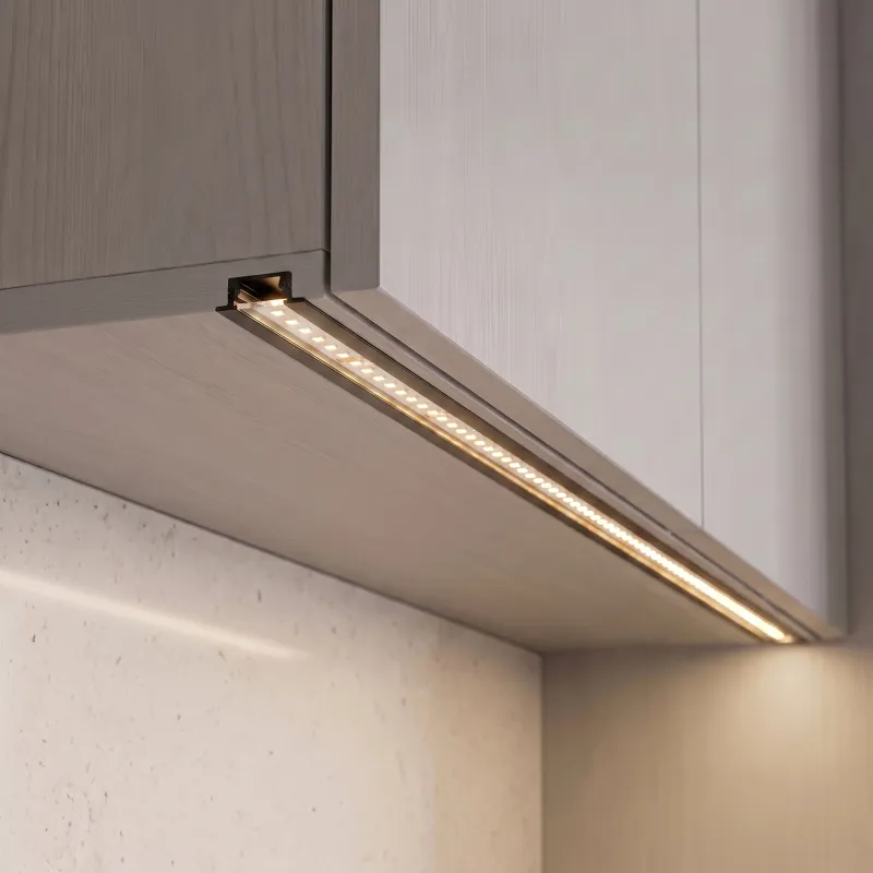 Zatvorena aluminijska letvica ZARIA za LED rasvjetu s prozirnim pokrovom / Crna mat