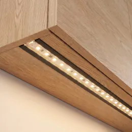 Zatvorena aluminijska letvica ZARIA za LED rasvjetu s prozirnim pokrovom / Crna mat