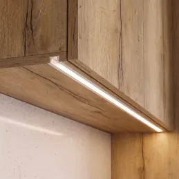 Zatvorna aluminijska letvica ZARIA za LED rasvjetu s mliječnim pokrovom / Bijela mat