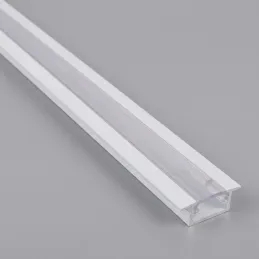 Zatvorna aluminijska letvica ZARIA za LED rasvjetu s prozirnim pokrovom / Bijela mat