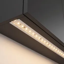Zatvorna aluminijska letvica ZARIA za LED rasvjetu s prozirnim pokrovom / Bijela mat