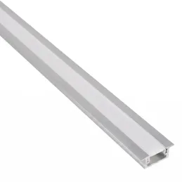 Zatvorna aluminijska letvica ZARIA za LED rasvjetu s mliječnim poklopcem / Aluminij