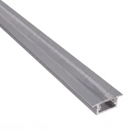 Zatvorna aluminijska letvica ZARIA za LED rasvjetu s prozirnim pokrovom / Aluminij