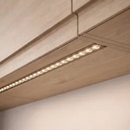 Zatvorna aluminijska letvica ZARIA za LED rasvjetu s prozirnim pokrovom / Aluminij