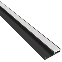 Aluminijska letvica za LED osvjetljenje postolja ARIANA s mliječnim pokrovom / Crna mat