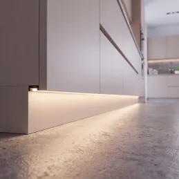 Aluminijska letvica za LED osvjetljenje postolja ARIANA s mliječnim pokrovom / Crna mat