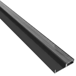 Aluminijska letvica za LED osvjetljenje postolja ARIANA s prozirnim pokrovom / Crna mat