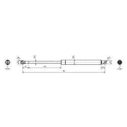 Plinski klip za mehanizam za krevete ORIA MAXI / 385 mm