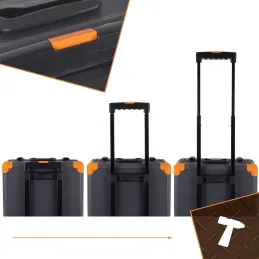 Set alata 1000 komada s aluminijskim kolicima / Antracit