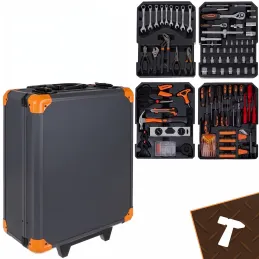 Set alata 1000 komada s aluminijskim kolicima / Antracit