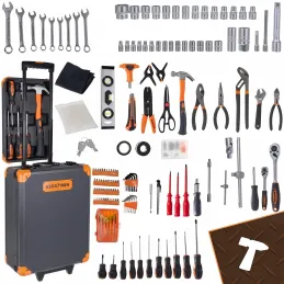 Set alata 1000 komada s aluminijskim kolicima / Antracit