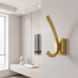 Vješalica PORTAS / Zlatna mat