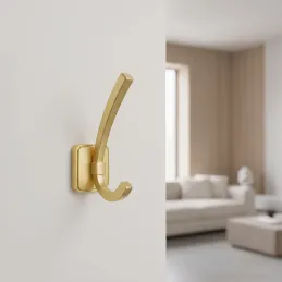 Vješalica PORTAS / Zlatna mat